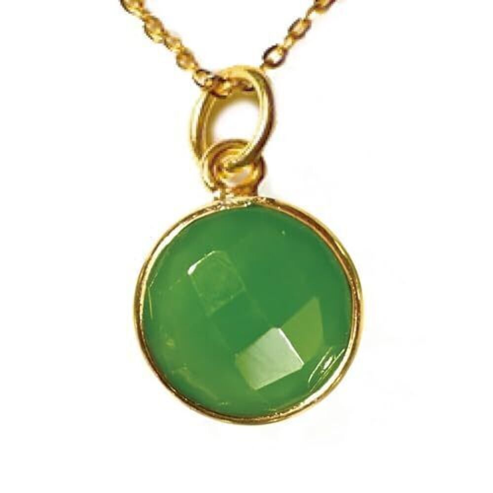 4021 Green Jade Necklace, Energy Healing Genuine Gemstone, Sterling Silver